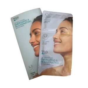 Beauty 360 24K Gold Energizing & Rejuvenating Eye & Neck Mask Set of 3 NIB